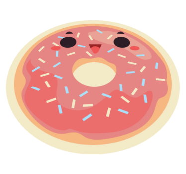 Happy face donut  kids vinyl carpet - TenStickers
