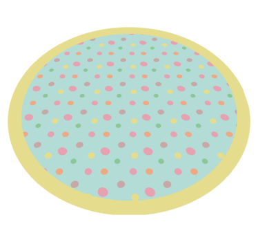 Vibrant Spotty Dots living room vinyl rug - TenStickers