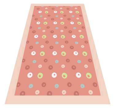 Abstract Dot Pattern living room vinyl rug - TenStickers