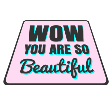 You are so beautiful wow bespoke rugs - TenStickers