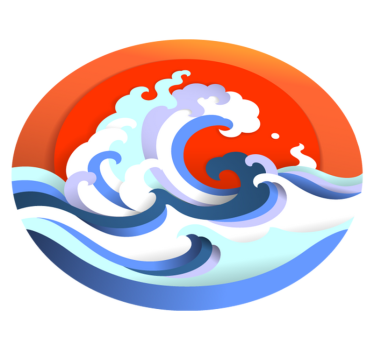 Sun and wave nature carpet - TenStickers
