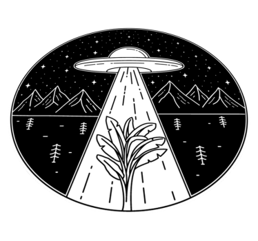 UFO in the night teenage rugs for bedrooms - TenStickers