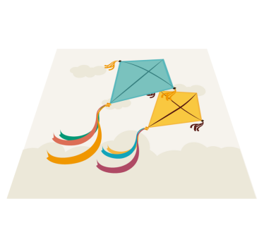Kite and clouds baby mat - TenStickers