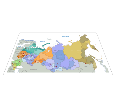Map Card  USSR  - OR vinyl map rug - TenStickers
