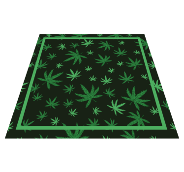 Marajuna leaf flower rug - TenStickers