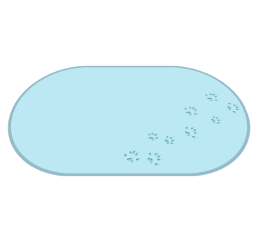 Frozen Pawprint vinyl rugs - TenStickers