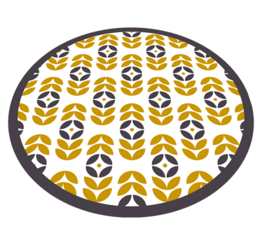 Nordic Circular Pattern vinyl rugs - TenStickers