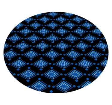 Black and Blue Nordic vinyl rugs - TenStickers