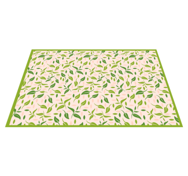 Nordic leaves pattern nordic style rugs - TenStickers