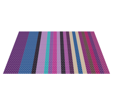 Striped Colorful Lines bedroom vinyl rug - TenStickers