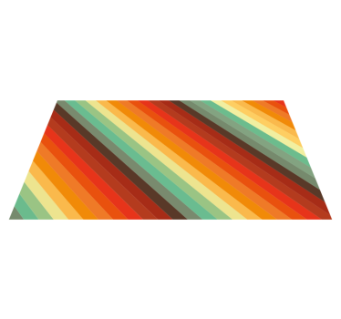 Retro colours stripes vinyl rug - TenStickers