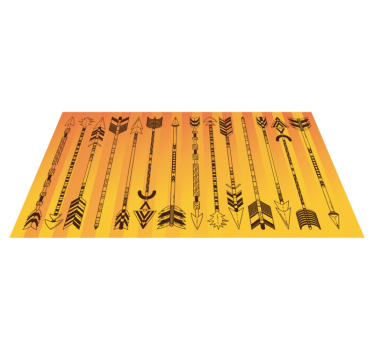 Southwest sunset stripes vinyl rug - TenStickers