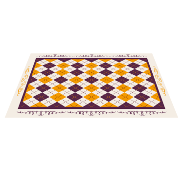 Checked vintage pattern kitchen flooring - TenStickers