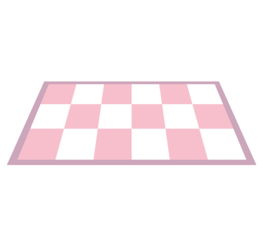 Pink and white squares vinyl rug - TenStickers