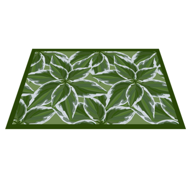 Tropical plants nordic style vinyl rug - TenStickers