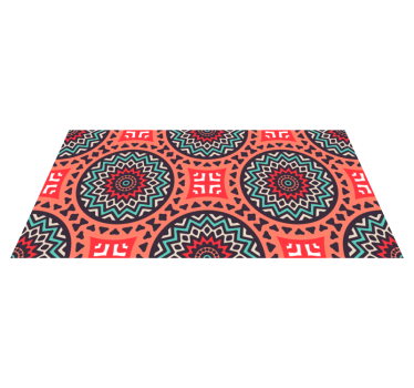 Mexican folklor ornaments kitchen vinyl rug - TenStickers