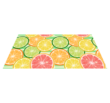 Citrus fruits pattern kitchen flooring - TenStickers