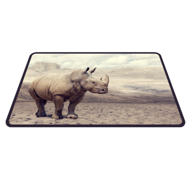 Wild Rhino animal mat - TenStickers