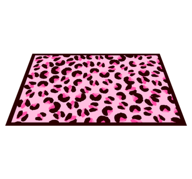 Bright Pink Leopard  animal print carpet - TenStickers
