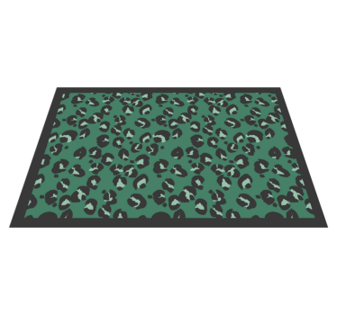 Sage Green Leopard print animal print carpet - TenStickers