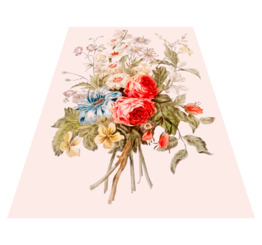 Peony bunch flower rug - TenStickers