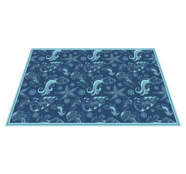 Ornamental Sea Life animal mat - TenStickers