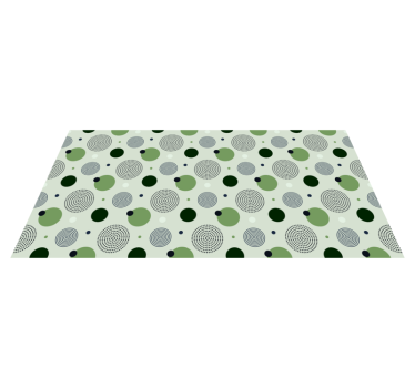 Green and black geometric pattern kitchen flooring - TenStickers