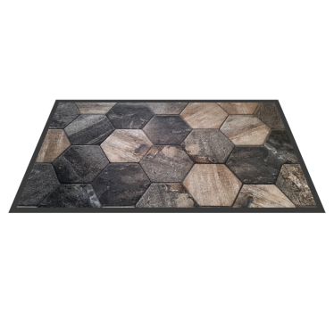 Natural hexagonal tile mat - TenStickers