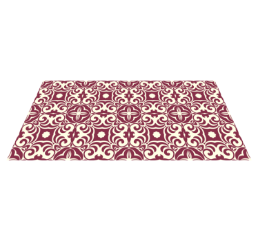Intricate floral concept bedroom vinyl rug - TenStickers