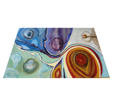 Multicolored agate stone flooring - TenStickers
