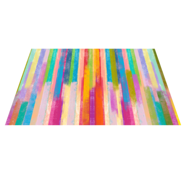 Multicolour strokes mosaic vinyl flooring - TenStickers