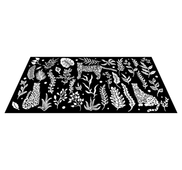 White leopard animal mat - TenStickers