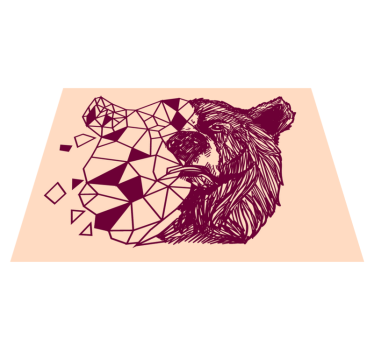 Beer face animal mat - TenStickers
