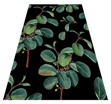 Vibrant Foliage Motif living room vinyl rug - TenStickers