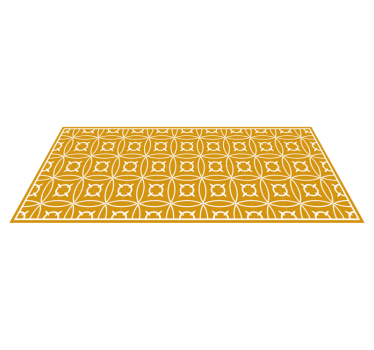 Golden Kitchen Rug Vintage tile mat - TenStickers
