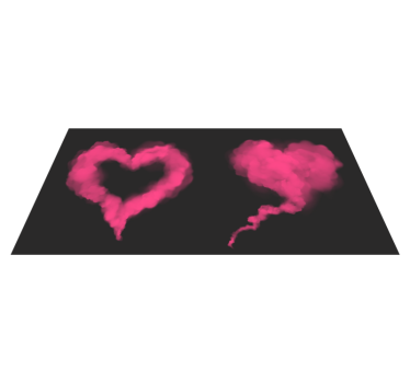 Heart of smoke teenage rugs for bedrooms - TenStickers