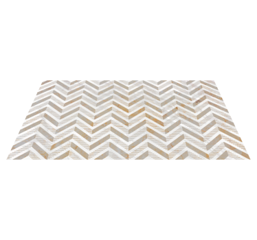 White matte marble kitchen stone flooring - TenStickers