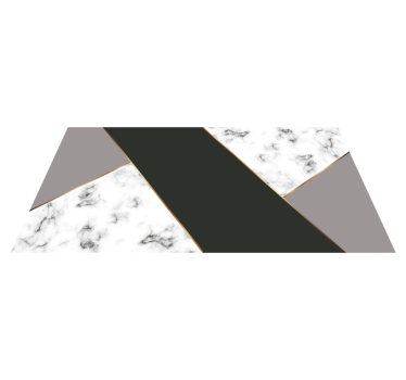 Elegant abstract stripes marble vinyl rug - TenStickers