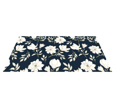 White flowers pattern nature carpet - TenStickers