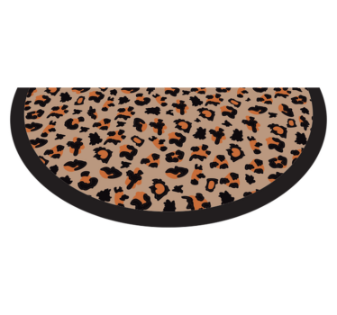 Half Round Leopard Rug animal print carpet - TenStickers