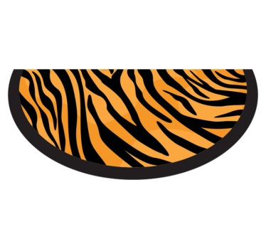 Half Round Tiger Rug animal print carpet - TenStickers