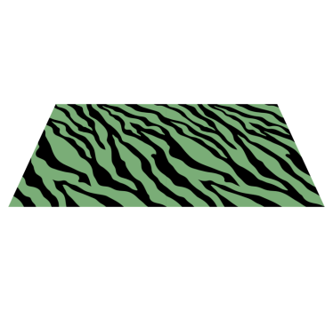 Green Zebra design  animal print carpet - TenStickers