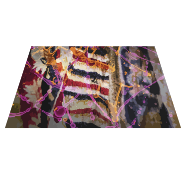 Abstract Color Flow textured vinyl rug - TenStickers