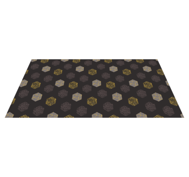 Nordic golden hexagons geometric carpets - TenStickers