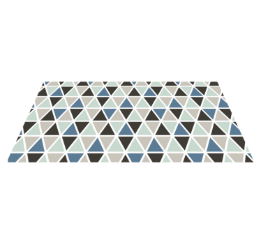 Gray and blue geometric pattern geometric carpets - TenStickers