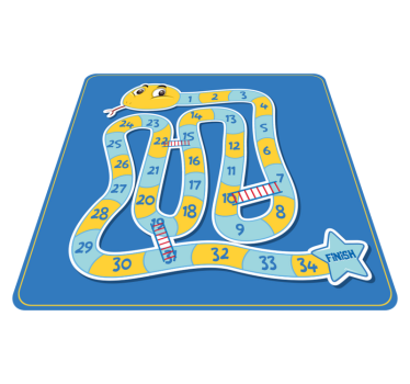 Snake game board game vinyl rug - TenStickers