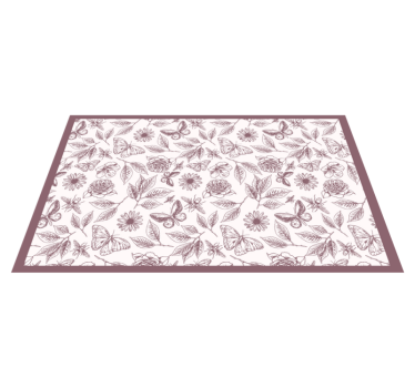 WHIG ROSE AREA RUG mosaic vinyl flooring - TenStickers