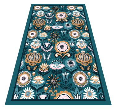 APPLIQUE AREA RUG mosaic vinyl flooring - TenStickers