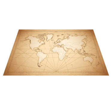 19th century vinyl map rug - TenStickers