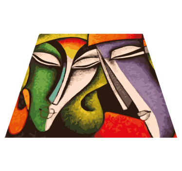 Modern art faces contemporary rugs - TenStickers
